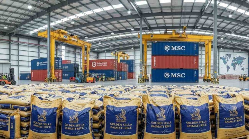 Export packaging and warehouse supply of 1509 Golden Sella Basmati Rice